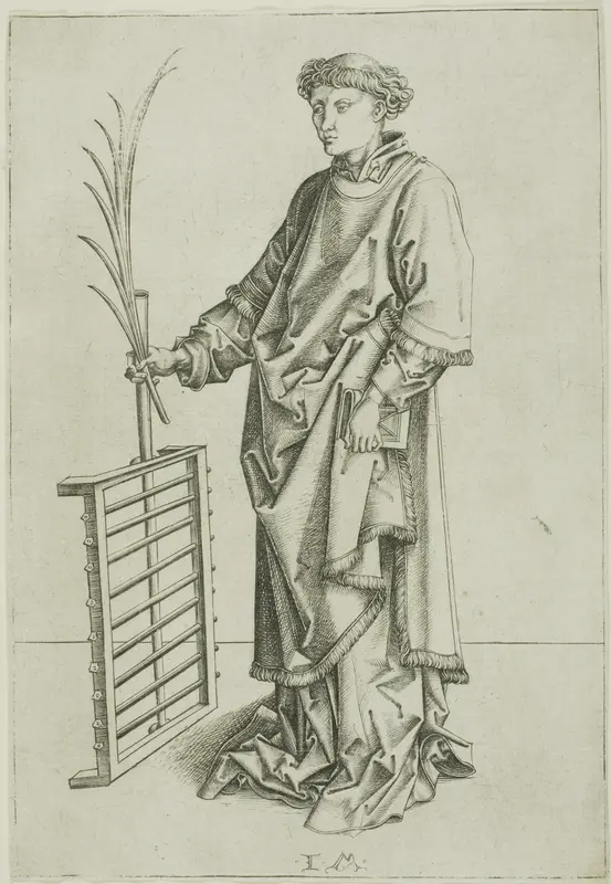 St. Laurence Wall Art by Israhel van Meckenem, the younger - High-Resolution Digital Print