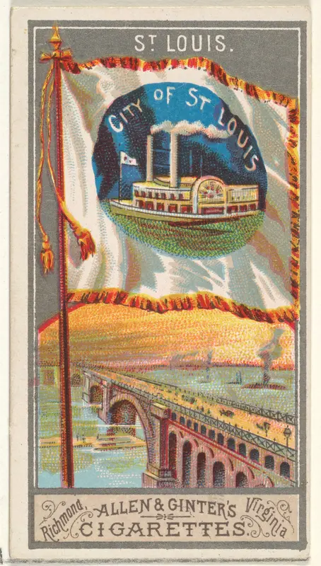 St. Louis, from the City Flags series (N6) for Allen & Ginter Cigarettes Brands Wall Art by Allen & Ginter - High-Resolution Digital Print