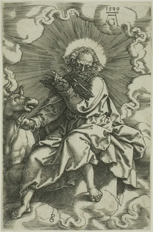 St. Luke, from The Four Evangelists Wall Art by Heinrich Aldegrever - High-Resolution Digital Print