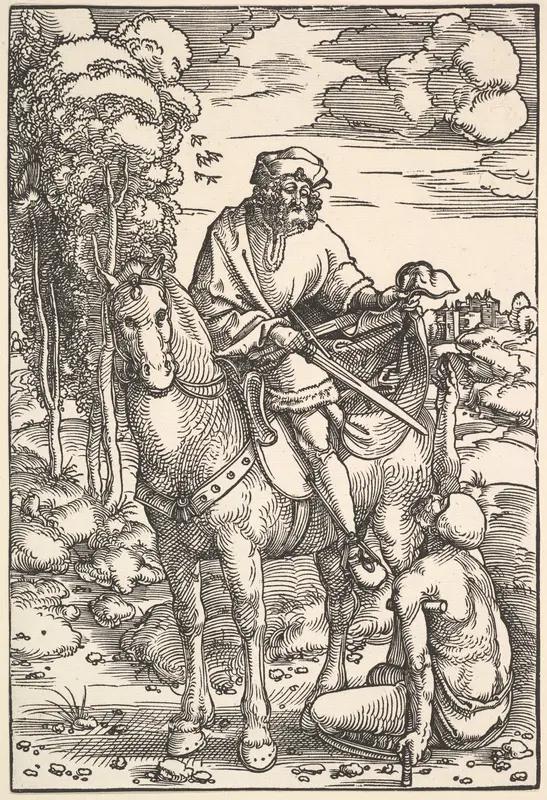 St. Martin on Horseback Wall Art by Hans Baldung (called Hans Baldung Grien) - High-Resolution Digital Print