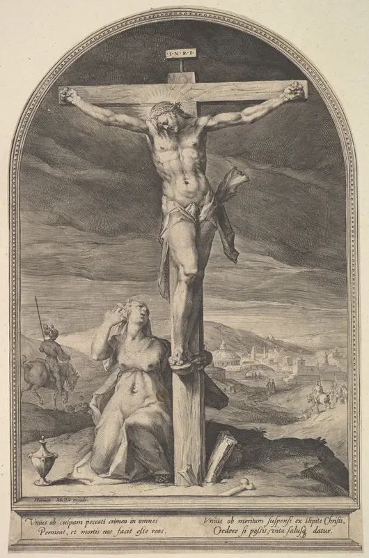 St. Mary Magdalene at the Foot of the Cross Wall Art by Jan Muller - High-Resolution Digital Print