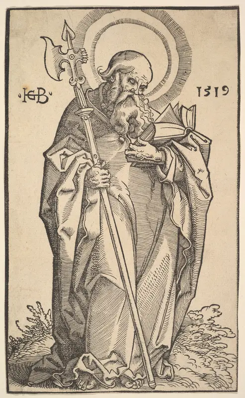 St. Matthew, from "Christ and the Apostles" Wall Art by Hans Baldung (called Hans Baldung Grien) - High-Resolution Digital Print