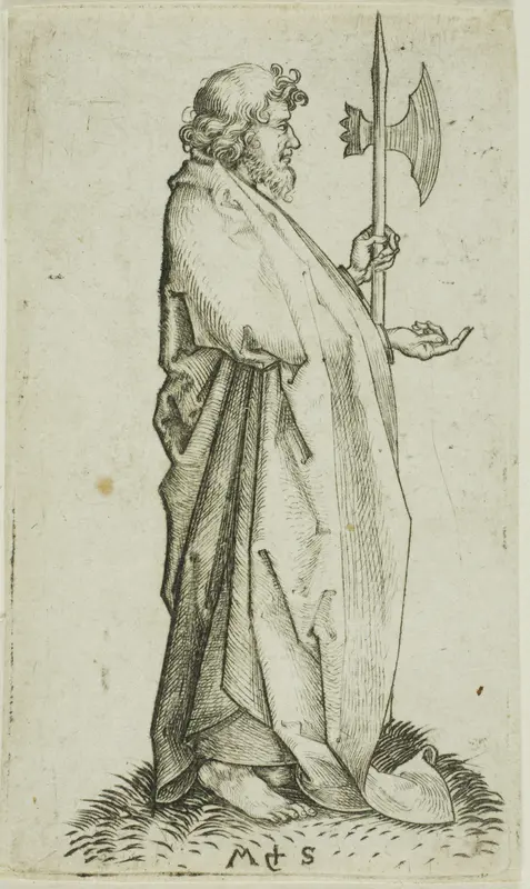 St. Matthias, from Apostles Wall Art by Martin Schongauer - High-Resolution Digital Print