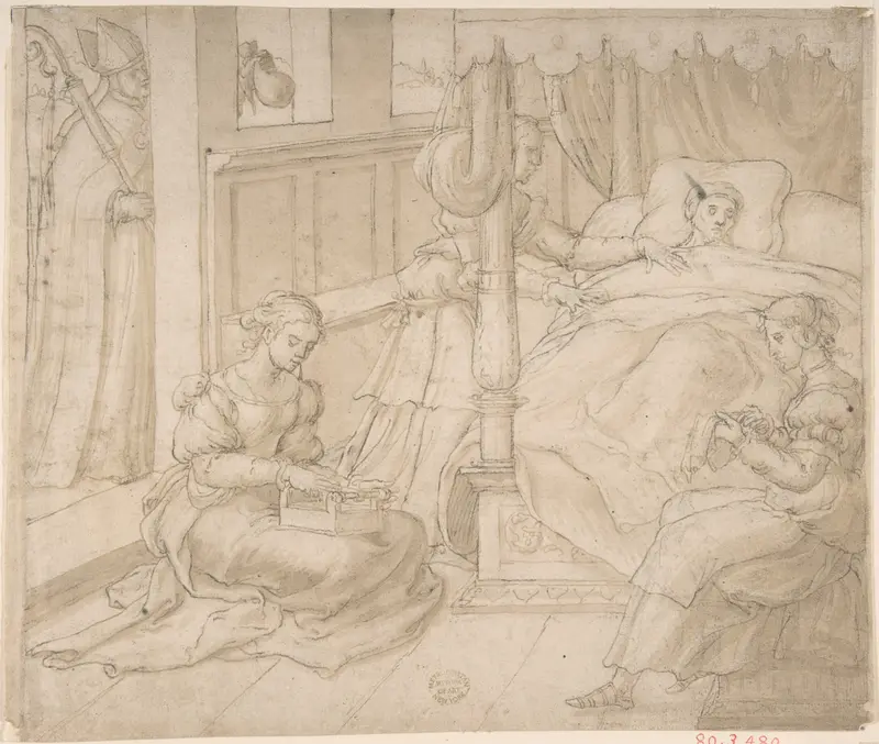 St. Nicholas and the Three Daughters of the Poor Gentleman Wall Art by Jan Swart van Groningen - High-Resolution Digital Print