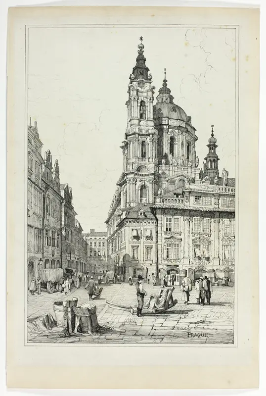 St. Nicholas, Prague, from Facsimiles of Sketches made in Flanders and Germany