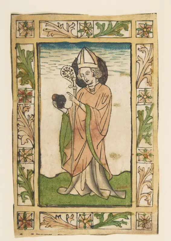 St. Nicolas of Myra Wall Art by Anonymous, German, 15th century - High-Resolution Digital Print