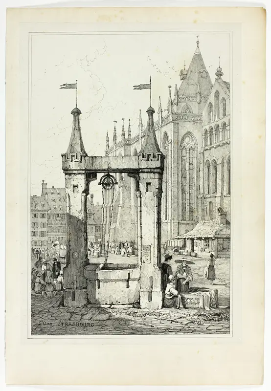 St Omer, Strasbourg, from Facsimiles of Sketches made in Flanders and Germany
