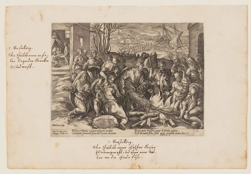 St Paul Bitten by the Viper, from Acta Apostolorum (The Acts of the Apostles)