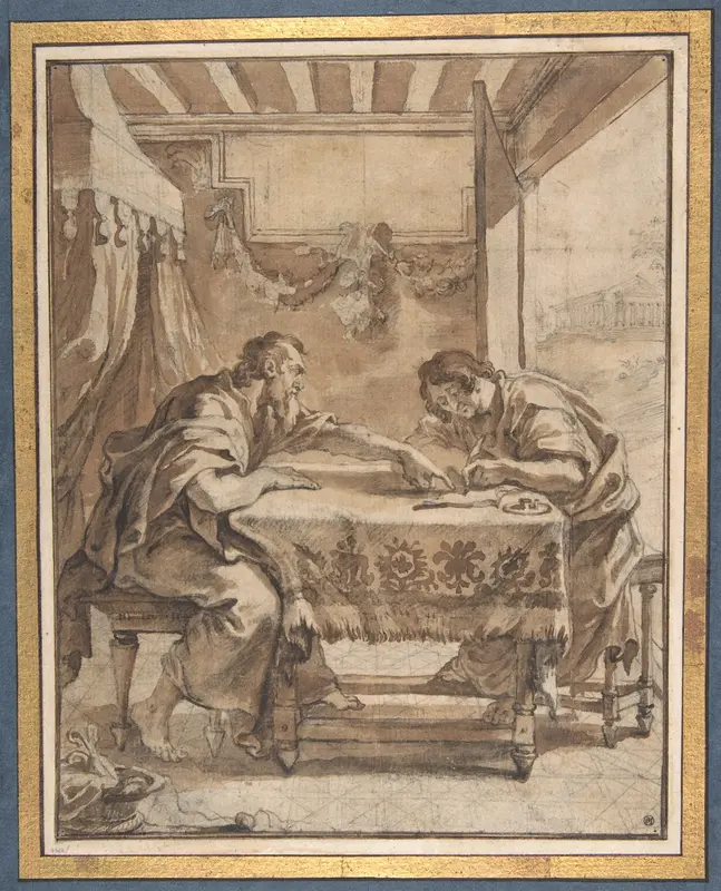 St. Paul Dictating at Ephesus Wall Art by Abraham van Diepenbeeck - High-Resolution Digital Print