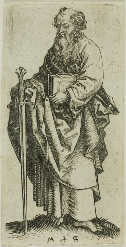 St. Paul, from Apostles Wall Art by Martin Schongauer - High-Resolution Digital Print