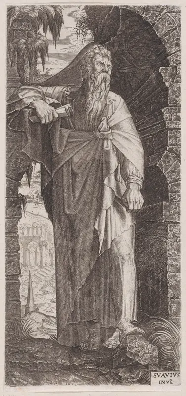 St. Paul, from "Christ, the Twelve Apostles and St. Paul" Wall Art by Lambert Suavius - High-Resolution Digital Print
