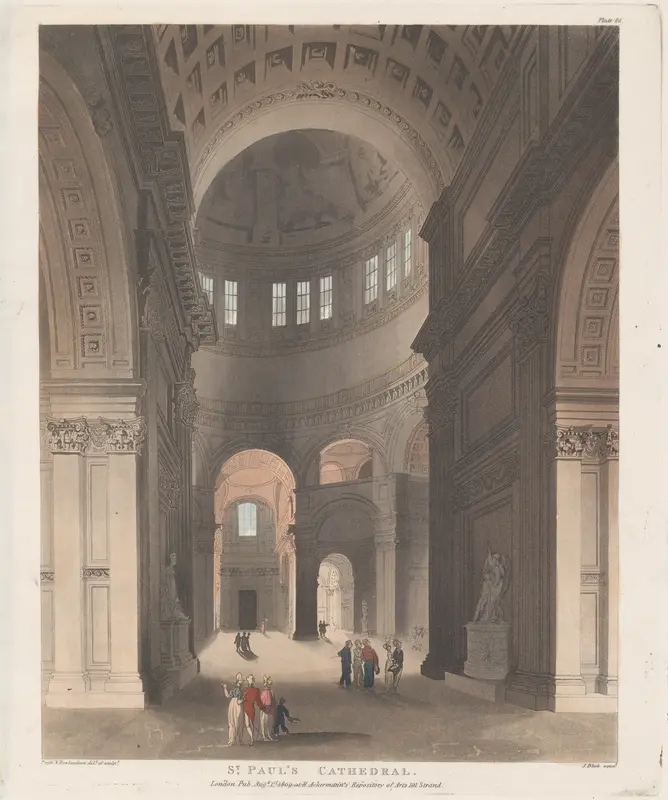St. Paul's Cathedral Wall Art by Thomas Rowlandson - High-Resolution Digital Print