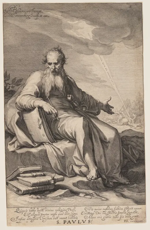St Paulus, from Sinners of the Old and New Testament Wall Art by Willem van Swanenburgh - High-Resolution Digital Print