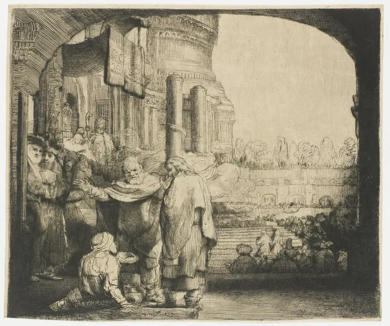 St Peter and St John at the Gate of the Temple Wall Art by Unknown - High-Resolution Digital Print