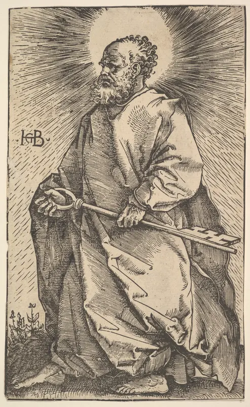 St. Peter, from "Christ and the Apostles" Wall Art by Hans Baldung (called Hans Baldung Grien) - High-Resolution Digital Print
