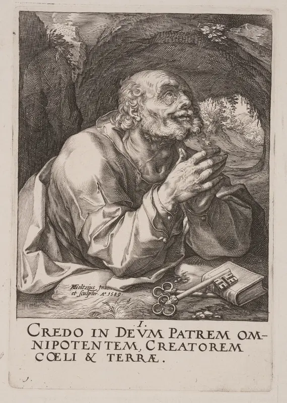 St Peter, from Christ, the Apostles and St Paul with the Creed