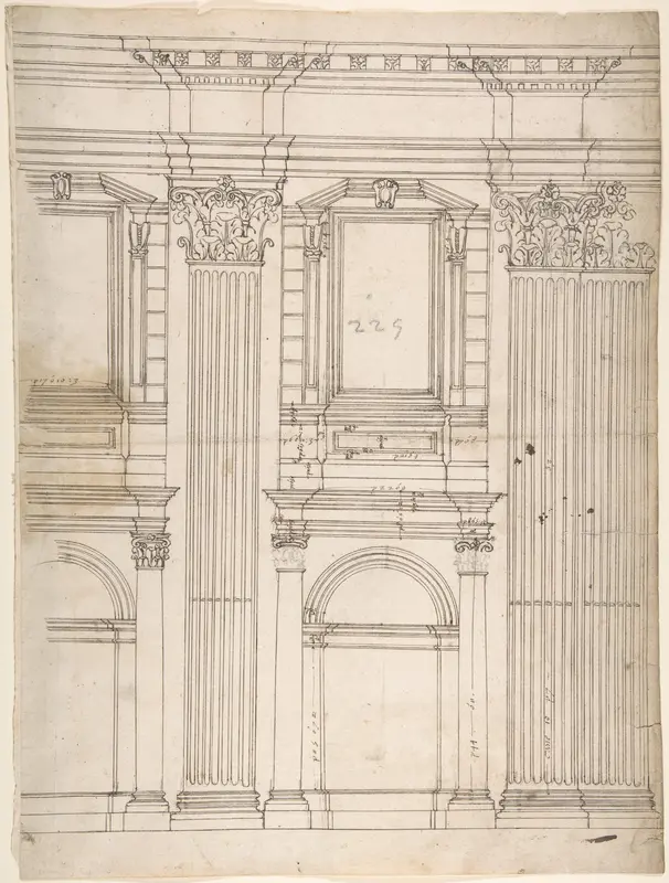 St. Peter's, apse, partial elevation (recto) blank (verso)