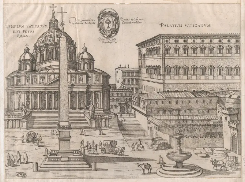St. Peter's, from "Speculum Romanae Magnificentiae" Wall Art by Anonymous - High-Resolution Digital Print