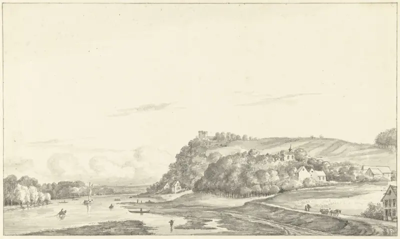 St. Pietersberg aan de Maas, van Maastricht te zien Wall Art by Gerrit Lamberts - High-Resolution Digital Print