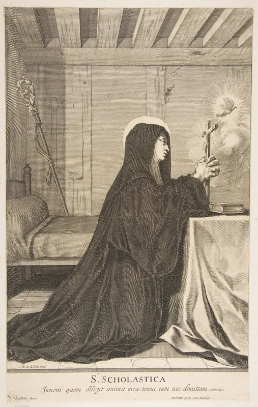 St. Scholastica Wall Art by Gilles Rousselet - High-Resolution Digital Print