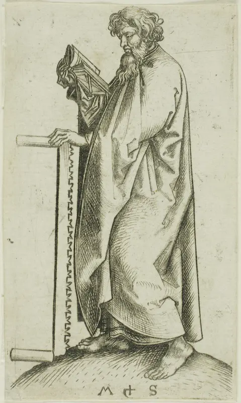 St. Simon, from Apostles Wall Art by Martin Schongauer - High-Resolution Digital Print