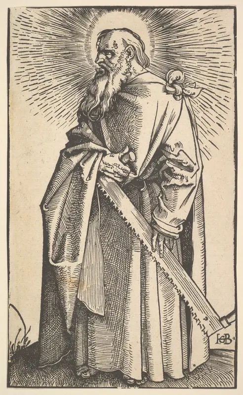 St. Simon, from "Christ and the Apostles" Wall Art by Hans Baldung (called Hans Baldung Grien) - High-Resolution Digital Print