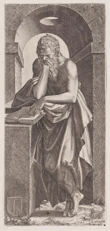 St. Simon, from "Christ, the Twelve Apostles and St. Paul" Wall Art by Lambert Suavius - High-Resolution Digital Print