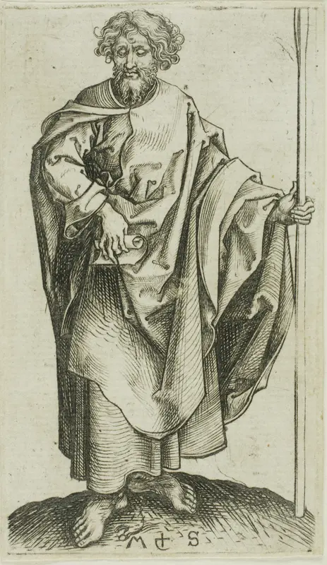 St. Thomas, from Apostles Wall Art by Martin Schongauer - High-Resolution Digital Print