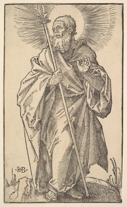 St. Thomas, from "Christ and the Apostles" Wall Art by Hans Baldung (called Hans Baldung Grien) - High-Resolution Digital Print