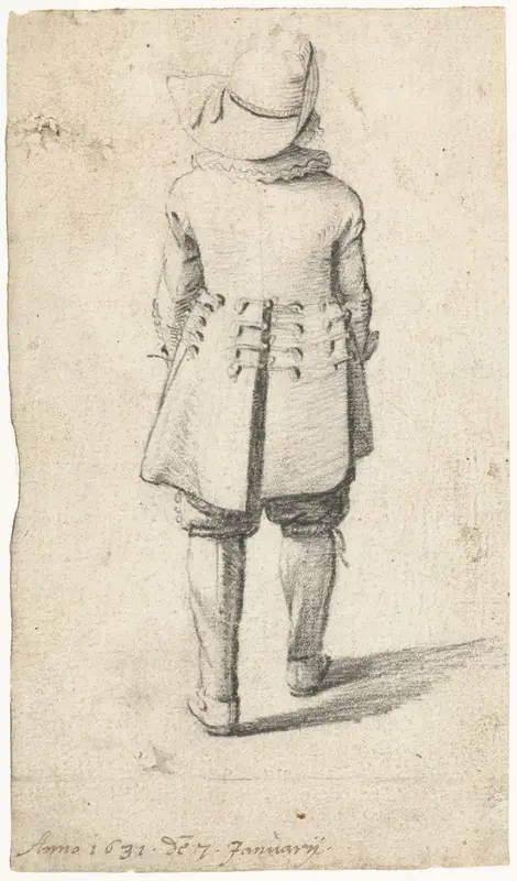 Staand jongetje, van achteren gezien Wall Art by Gerard ter Borch (II) - High-Resolution Digital Print