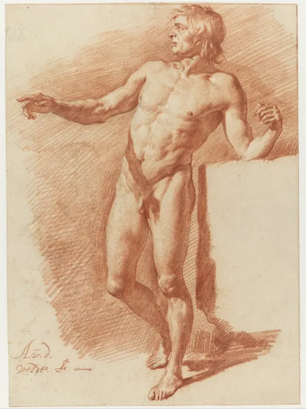 Staand mannelijk naakt Wall Art by Adriaen van de Velde - High-Resolution Digital Print