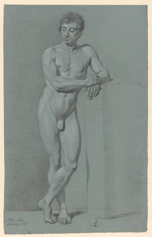 Staand mannelijk naakt Wall Art by Jan Adriaan Antonie de Lelie - High-Resolution Digital Print