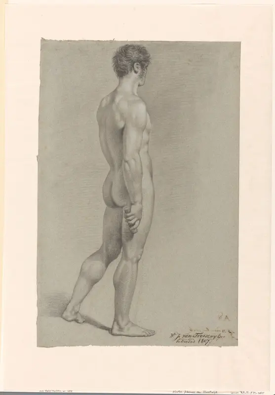 Staand mannelijk naakt, naar rechts Wall Art by Wouter Johannes van Troostwijk - High-Resolution Digital Print