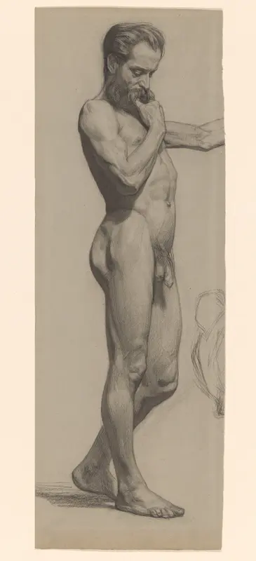 Staand mannelijk naakt, naar rechts Wall Art by Jan Veth - High-Resolution Digital Print