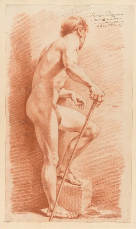 Staand mannelijk naakt, van opzij gezien (1e prijs 1773) Wall Art by Johannes van Dregt - High-Resolution Digital Print