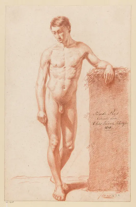 Staand mannelijk naakt, van voren gezien (2e prijs 1818) Wall Art by Elias Friedrich Kruger - High-Resolution Digital Print