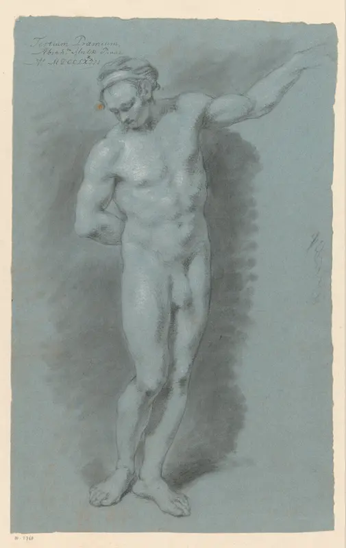 Staand mannelijk naakt, van voren gezien (3e prijs 1773) Wall Art by Abraham Pietersz. Hulk - High-Resolution Digital Print