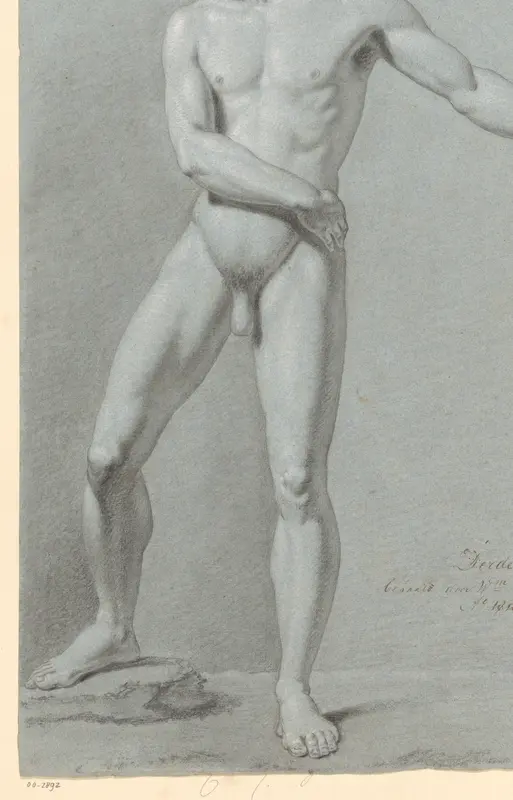 Staand mannelijk naakt, van voren gezien (3e prijs 1810) Wall Art by Willem Grebner - High-Resolution Digital Print