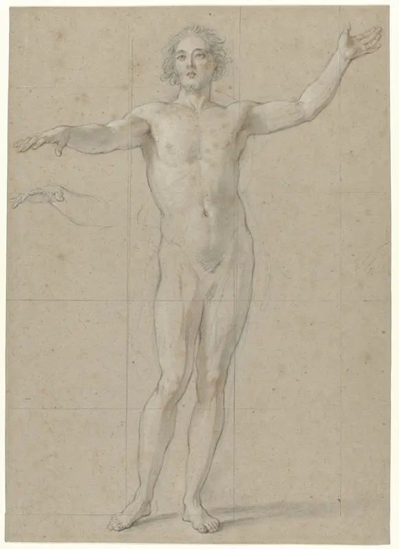 Staand mannelijk naakt Wall Art by Charles-Antoine Coypel - High-Resolution Digital Print