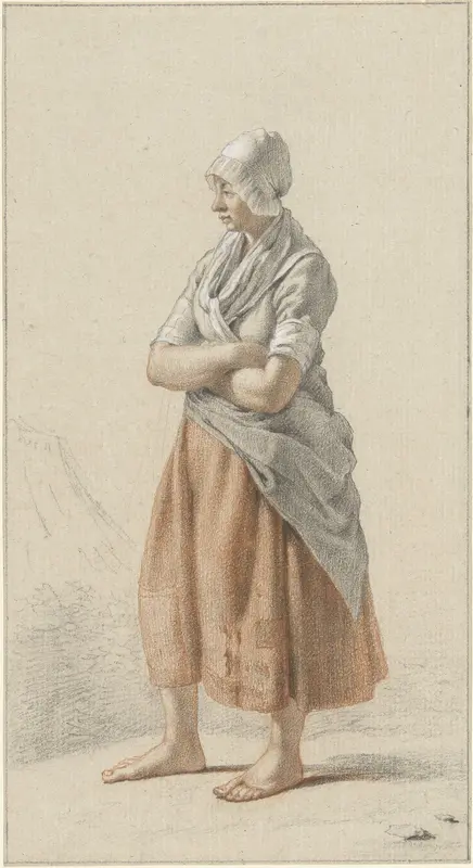 Staand meisje, naar links Wall Art by Johan Christiaan Willem Safft - High-Resolution Digital Print