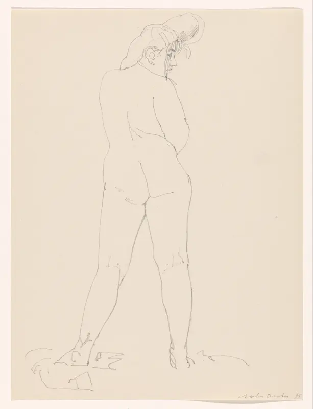Staand naakt, achteromkijkend Wall Art by Unknown - High-Resolution Digital Print