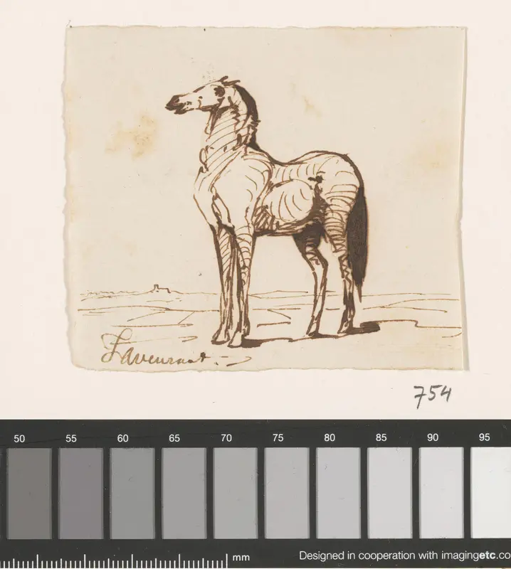 Staand paard Wall Art by Unknown - High-Resolution Digital Print