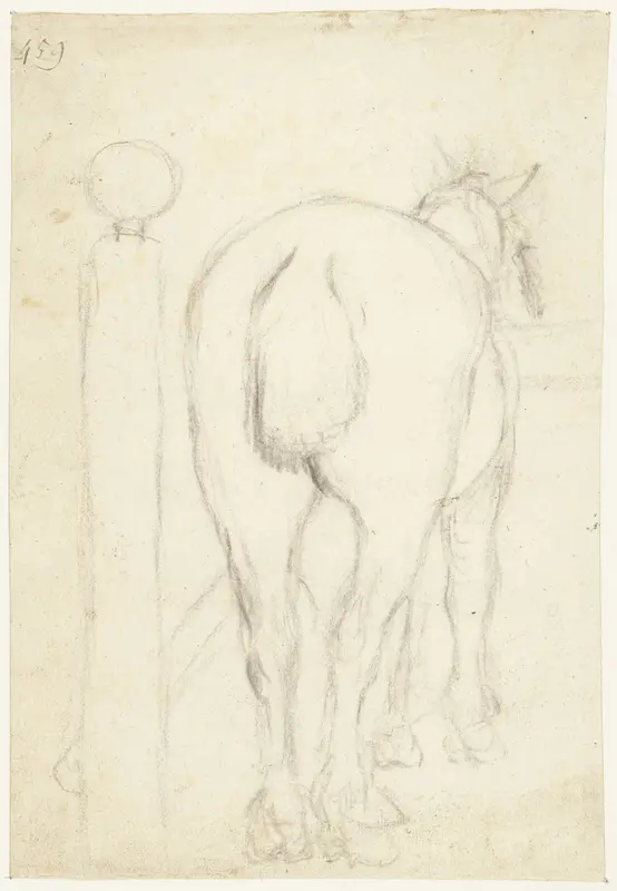 Staand paard, van achteren Wall Art by Unknown - High-Resolution Digital Print
