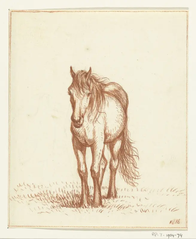Staand paard, van voren Wall Art by Jean Bernard - High-Resolution Digital Print