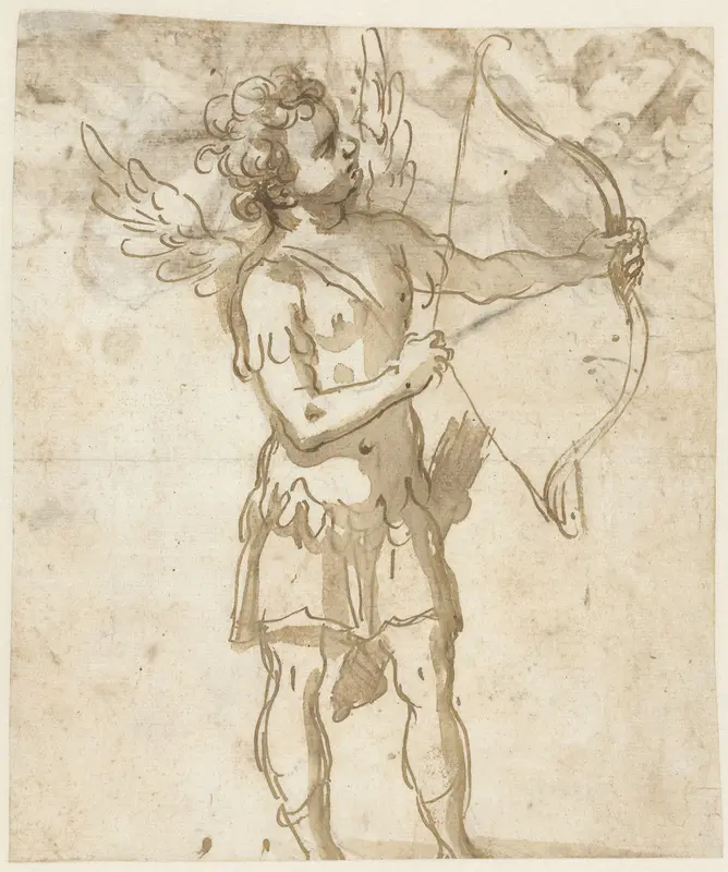 Staande Amor, met boog Wall Art by Unknown - High-Resolution Digital Print