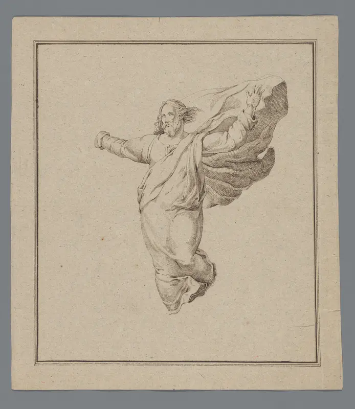 Staande Christus met opgeheven armen Wall Art by David Pièrre Giottino Humbert de Superville - High-Resolution Digital Print