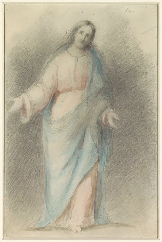 Staande Christus, met uitgespreide armen Wall Art by Eduard von Heuss - High-Resolution Digital Print