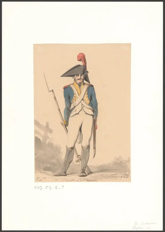 Staande garnadier van het regiment Wall Art by Christiaan Andriessen - High-Resolution Digital Print