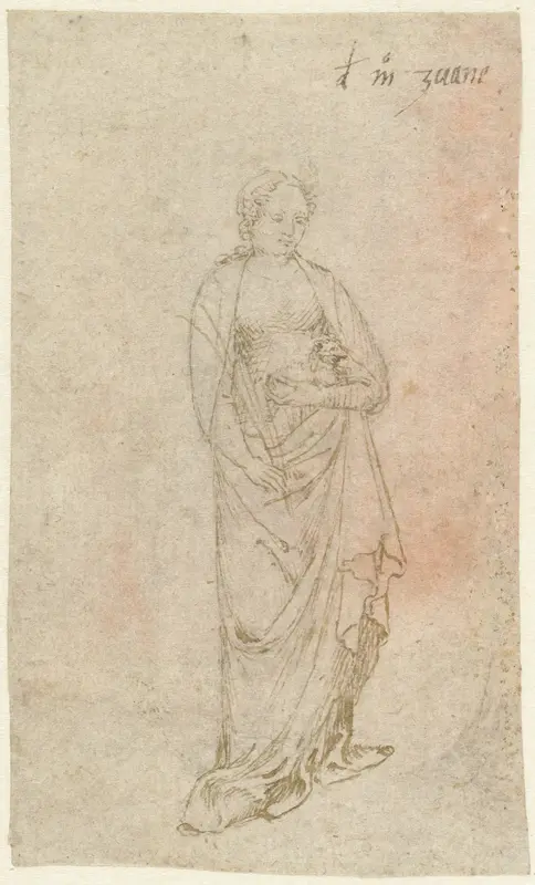 Staande heilige Agnes Wall Art by Unknown - High-Resolution Digital Print