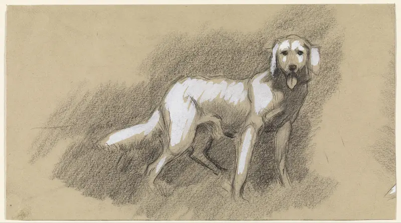 Staande hond Wall Art by Jan van Essen - High-Resolution Digital Print